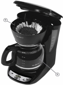 Page A Diagram and Parts List for BVMC-CHX21  Mr Coffee Coffee Maker